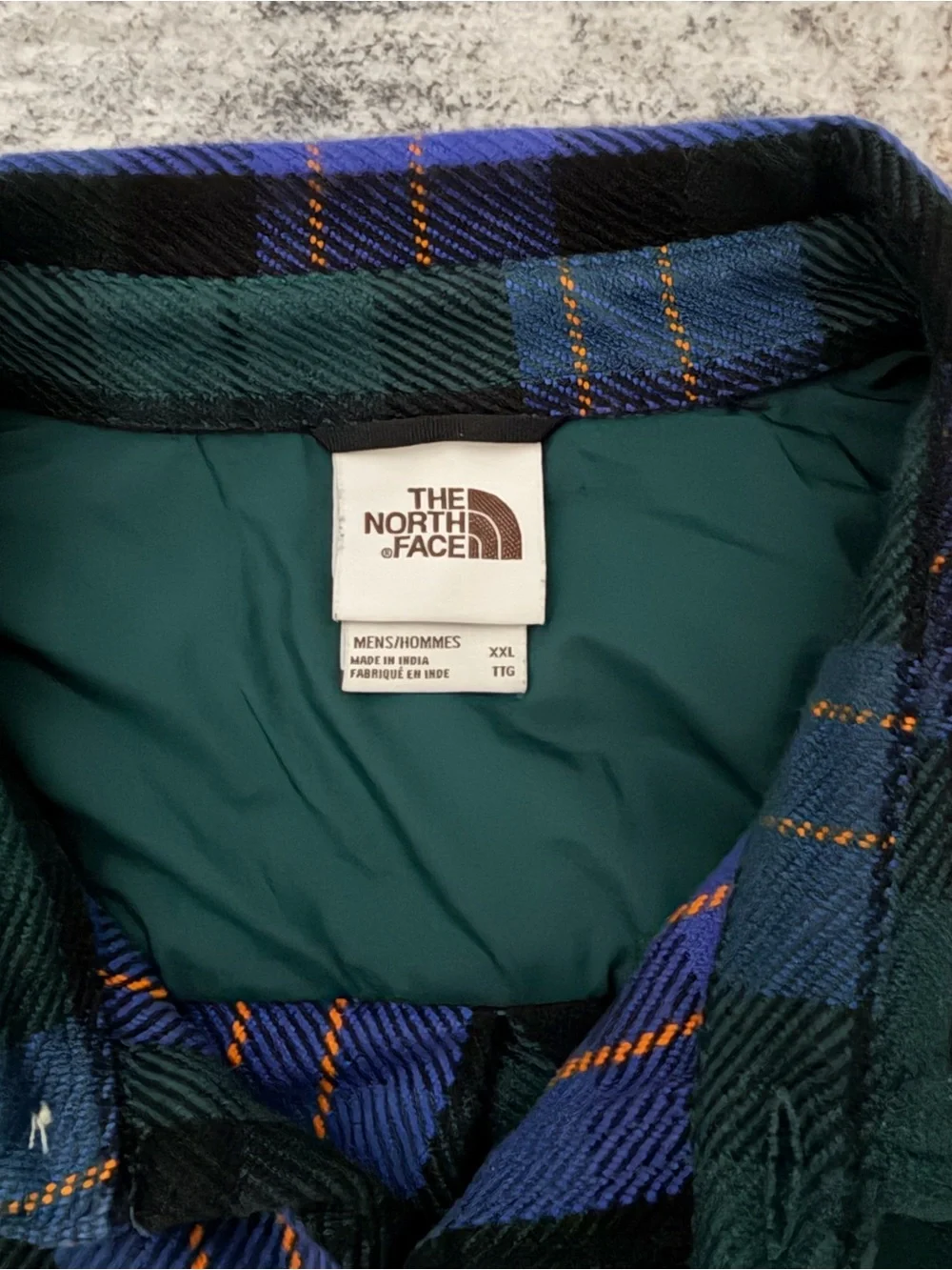 The North Face Green & Blue Plaid Button-Down Shirt